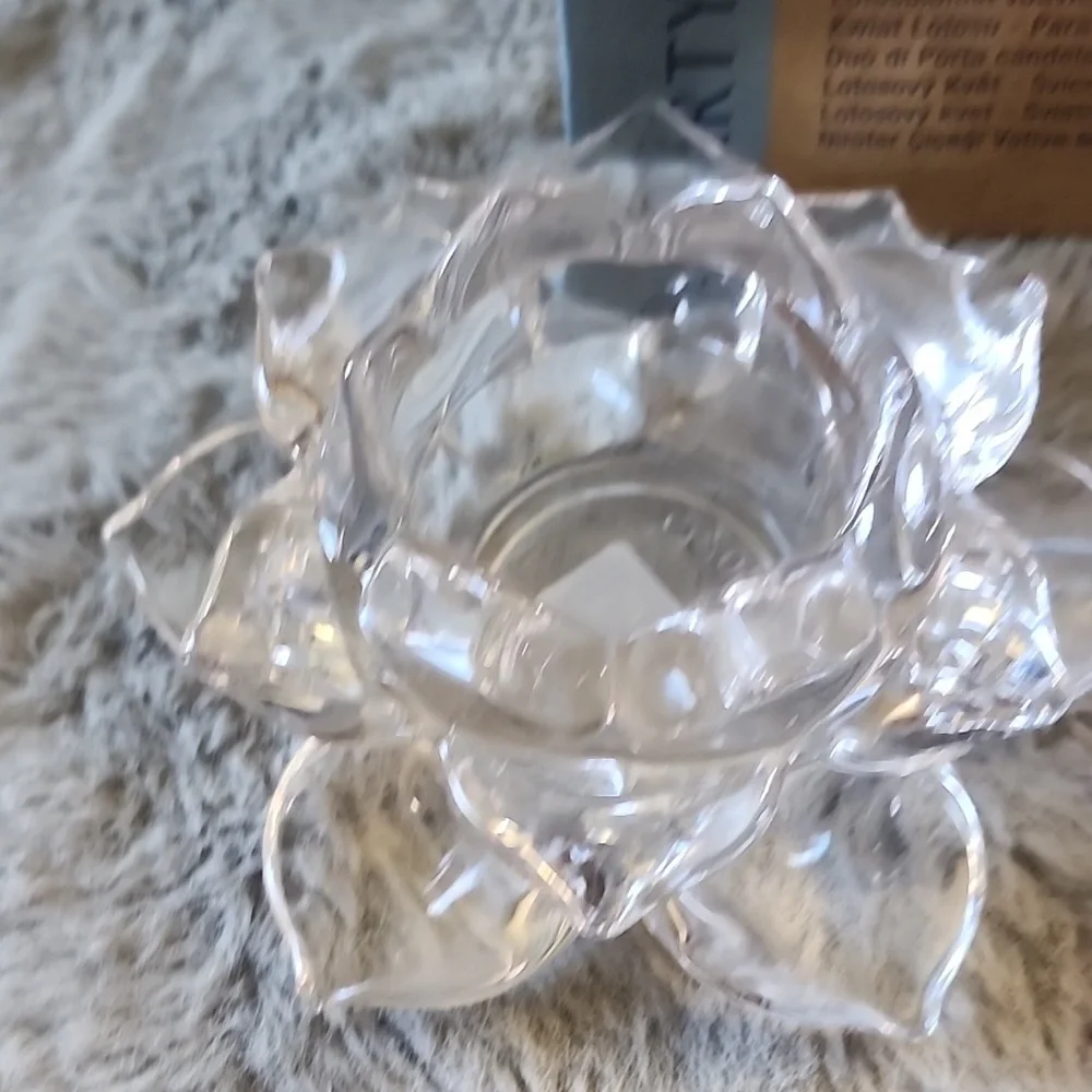 NIB PartyLite Lotus‎ Flower Votive Holder Pair P91289 - Picture 5 of 9